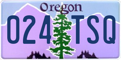 OR license plate 024TSQ