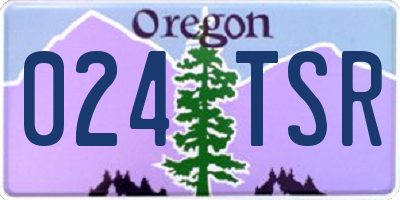 OR license plate 024TSR