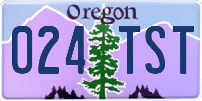 OR license plate 024TST