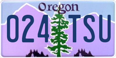 OR license plate 024TSU