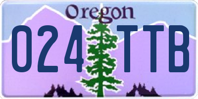 OR license plate 024TTB