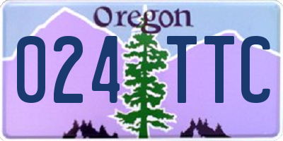 OR license plate 024TTC