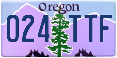 OR license plate 024TTF
