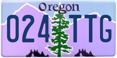 OR license plate 024TTG