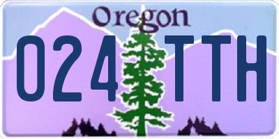 OR license plate 024TTH