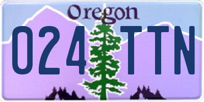 OR license plate 024TTN