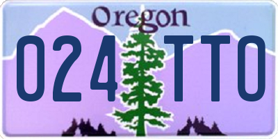 OR license plate 024TTO