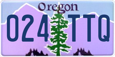 OR license plate 024TTQ