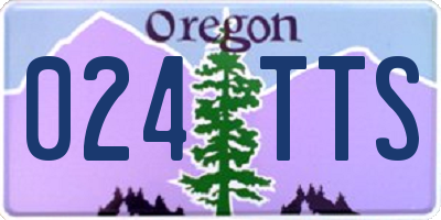 OR license plate 024TTS