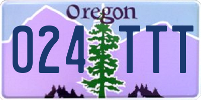 OR license plate 024TTT