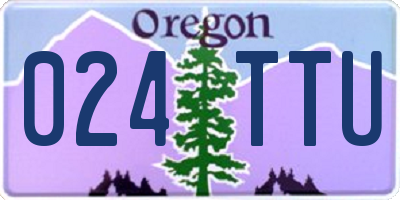 OR license plate 024TTU