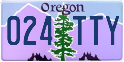 OR license plate 024TTY