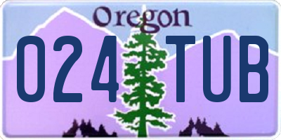 OR license plate 024TUB