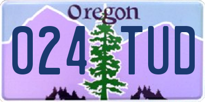 OR license plate 024TUD
