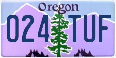 OR license plate 024TUF