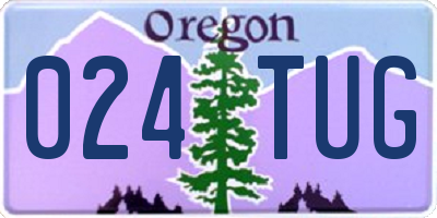 OR license plate 024TUG