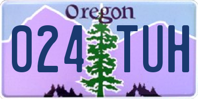 OR license plate 024TUH