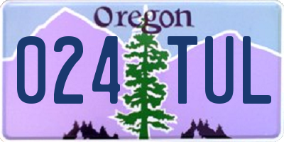 OR license plate 024TUL