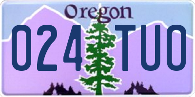 OR license plate 024TUO
