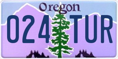 OR license plate 024TUR