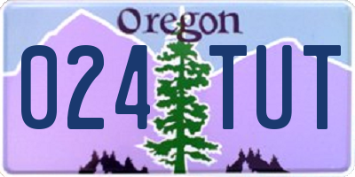 OR license plate 024TUT
