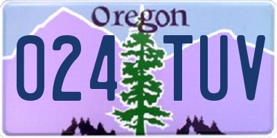 OR license plate 024TUV