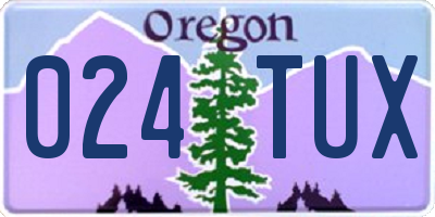 OR license plate 024TUX