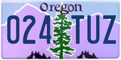 OR license plate 024TUZ