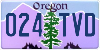 OR license plate 024TVD