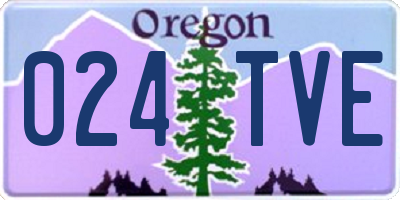 OR license plate 024TVE