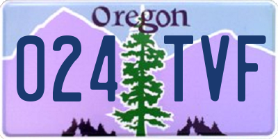 OR license plate 024TVF