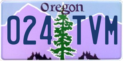 OR license plate 024TVM