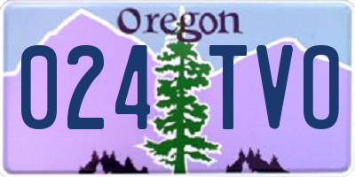 OR license plate 024TVO