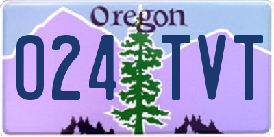 OR license plate 024TVT