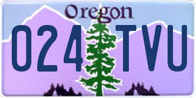 OR license plate 024TVU