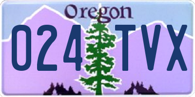 OR license plate 024TVX