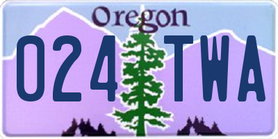 OR license plate 024TWA