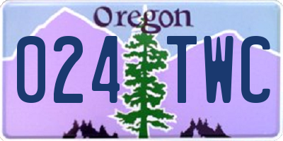 OR license plate 024TWC