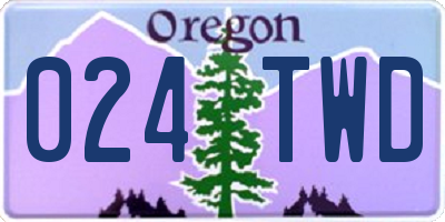 OR license plate 024TWD