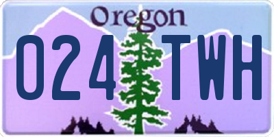 OR license plate 024TWH