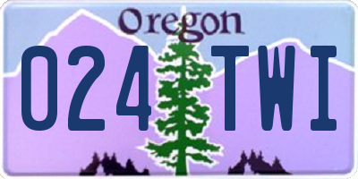 OR license plate 024TWI