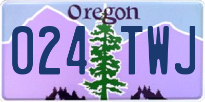 OR license plate 024TWJ