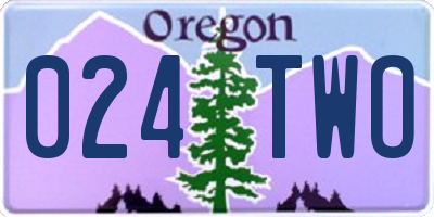 OR license plate 024TWO
