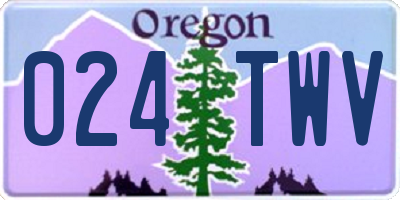 OR license plate 024TWV