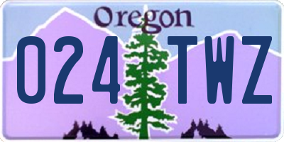 OR license plate 024TWZ