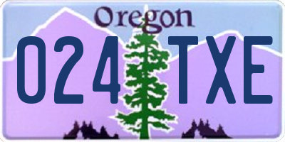 OR license plate 024TXE