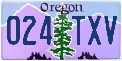 OR license plate 024TXV