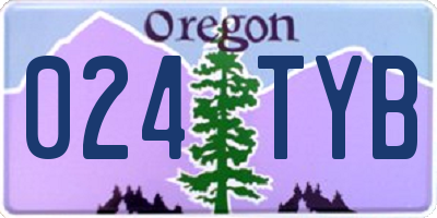 OR license plate 024TYB