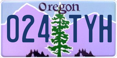 OR license plate 024TYH