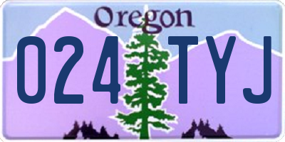 OR license plate 024TYJ